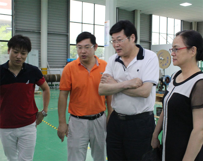 热烈接待黄石市物价局党组书记、局长陈荷泉到我公司举行视察指导